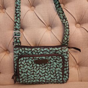 Vera Bradley Leaf Petal Small Crossbody Bag Purse